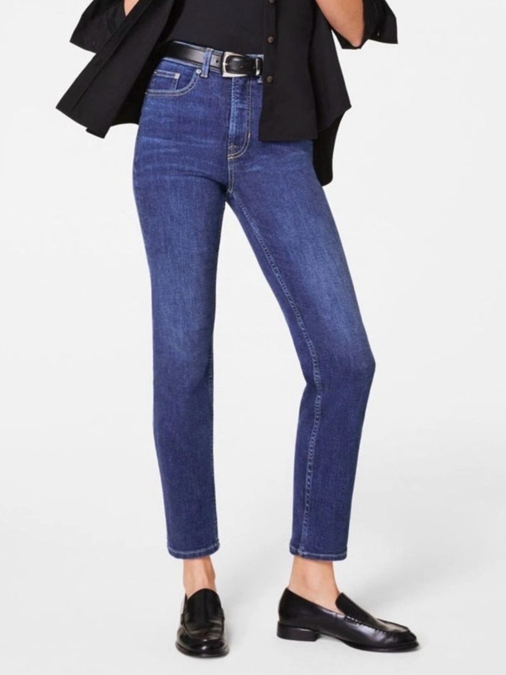 SPANX SPANXsculpt ReDefine Slim Straight Leg Jeans Sz 4 Stretch EUC